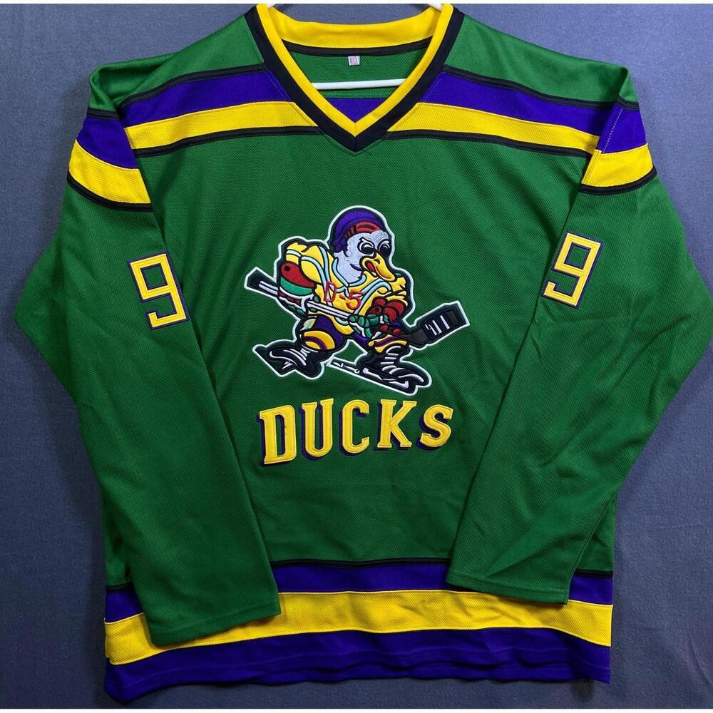 Banks #99 Mighty Ducks Hockey Jersey – Stitched Letters & Numbers, Authentic 2XL